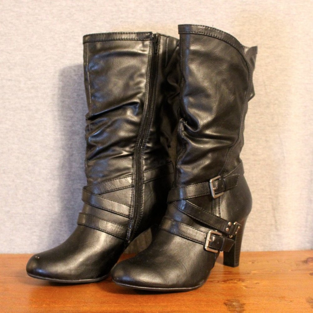 Black Dress Boots Size 8